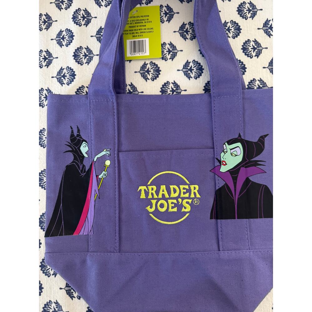 Disney Maleficent Purple Custom Made Trader Joes Mini Tote